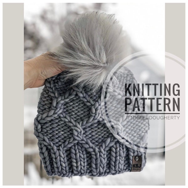 KNIT Pattern for Entangled Beanie | Knitting Pattern PDF Instructions | DIY Written Tutorial | Hat Knitting Pattern | Knit Hat Pattern