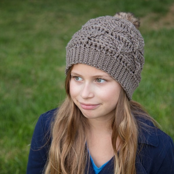 Crochet Pattern for Geometric Slouch Hat | 4 sizes | Crochet Slouchy Hat Pattern | DIY Tutorial | Hat Crocheting Pattern