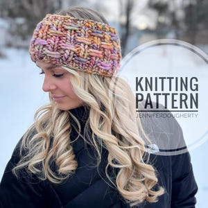 KNIT Pattern for Wicker Weave Headband | Knit Pattern PDF Instructions | DIY Written Tutorial | Ear Warmer Knitting Pattern | Knit Pattern