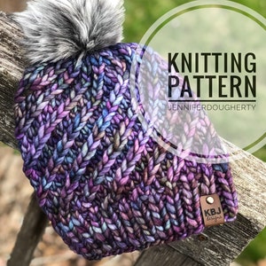 KNIT Pattern for Alpine Swirl Hat | Knitting Pattern PDF Instructions | DIY Written Tutorial | Hat Knitting Pattern | Knit Hat Pattern