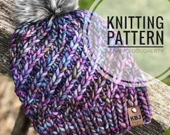 KNIT Pattern for Alpine Swirl Hat | Knitting Pattern PDF Instructions | DIY Written Tutorial | Hat Knitting Pattern | Knit Hat Pattern