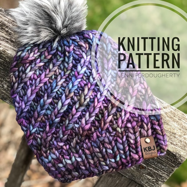 KNIT Pattern for Alpine Swirl Hat | Knitting Pattern PDF Instructions | DIY Written Tutorial | Hat Knitting Pattern | Knit Hat Pattern