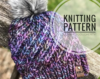KNIT Pattern for Alpine Swirl Hat | PDF Knitting Instructions | DIY Written Tutorial