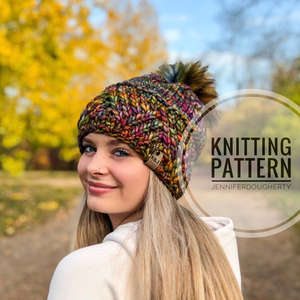 KNIT Pattern for Divergence Beanie | Knitting Pattern PDF Instructions | DIY Written Tutorial | Hat Knitting Pattern | Knit Hat Pattern