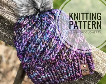 KNIT Pattern for Alpine Swirl Hat | Knitting Pattern PDF Instructions | DIY Written Tutorial | Hat Knitting Pattern | Knit Hat Pattern