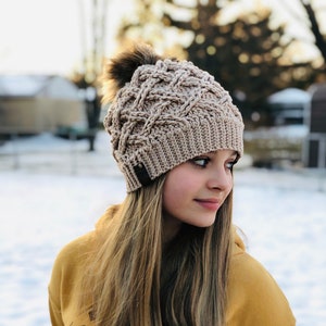 Crochet Pattern for Arctic Weave Slouch | 4 sizes | Crochet Slouch Hat Pattern | DIY Tutorial | Hat Crocheting Pattern