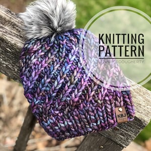 KNIT Pattern for Alpine Swirl Hat Knitting Pattern PDF Instructions DIY Written Tutorial Hat Knitting Pattern Knit Hat Pattern image 1