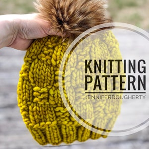 KNIT Pattern for Checkerboard Slouch | Knitting Pattern PDF Instructions | DIY Written Tutorial | Hat Knitting Pattern | Knit Hat Pattern