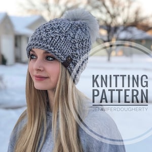 KNIT Pattern for Falling Leaves Beanie | Knitting Pattern PDF Instructions | DIY Written Tutorial | Hat Knitting Pattern | Knit Hat Pattern