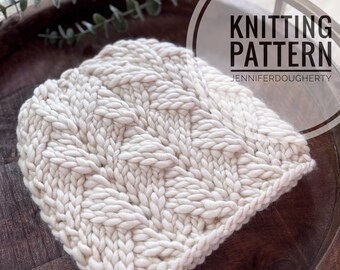 KNIT Pattern for Convergence Beanie | PDF Instructions | DIY Written Tutorial | Knit Hat Pattern
