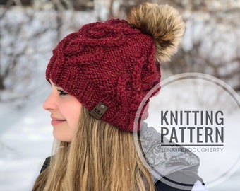 KNIT Pattern for Heart To Heart Beanie | Knitting Pattern PDF Instructions | DIY Written Tutorial | Hat Knitting Pattern | Knit Hat Pattern