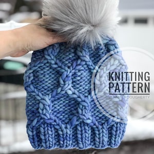 KNIT Pattern for Entangled Beanie | Knitting Pattern PDF Instructions | DIY Written Tutorial | Hat Knitting Pattern | Knit Hat Pattern