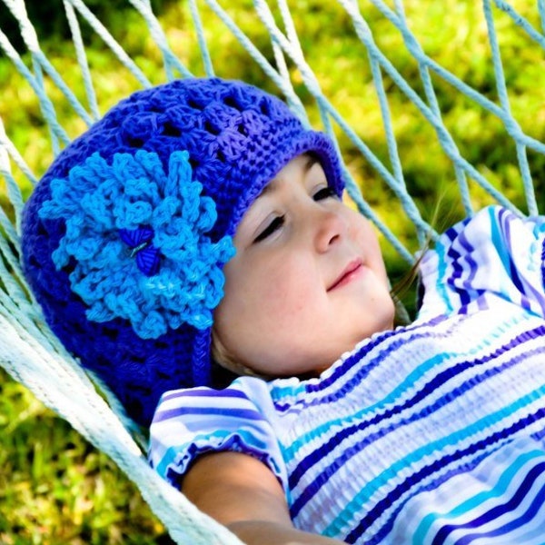 Crochet Pattern for Taryn Hat with interchangeable flowers | 5 sizes | Crochet Hat Pattern | DIY Tutorial | Hat Crocheting Pattern
