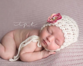 Crochet Pattern for Vintage Star Baby Bonnet Hat | 7 sizes | Crochet Baby Hat Pattern | DIY Tutorial | Baby Bonnet Crocheting Pattern