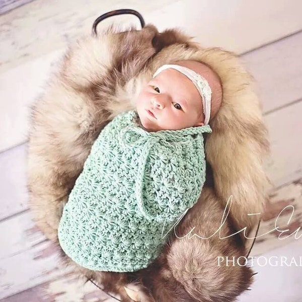 Crochet Pattern for Star Stitch Swaddle Sack or Baby Cocoon (hat pattern NOT included) | Crochet Baby Pattern | Baby Cocoon Crochet Pattern