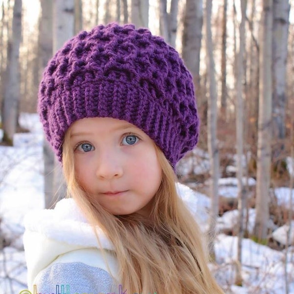 Crochet Pattern for Chunky Honeycomb Ridges Slouch Hat | 5 sizes | Crochet Hat Pattern | DIY Tutorial | Hat Crocheting Pattern