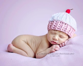 Crochet Pattern for Cupcake Beanie Hat | 6 sizes | Crochet Hat Pattern | DIY Tutorial | Hat Crocheting Pattern