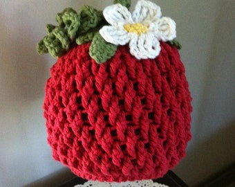 Crochet Pattern for Berrylicious Strawberry Beanie Hat | 6 sizes | Crochet Hat Pattern | DIY Tutorial | Hat Crocheting Pattern