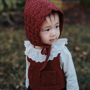 Crochet Pattern for Lacy Pixie Bonnet Hat  | 6 sizes | Crochet Baby Hat Pattern | DIY Tutorial | Baby Bonnet Crocheting Pattern