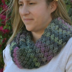 Crochet Pattern for Diagonal Weave Infinity Scarf or Cowl | Multiple Sizes | Crochet Hat Pattern | DIY Tutorial | Scarf Crocheting Pattern