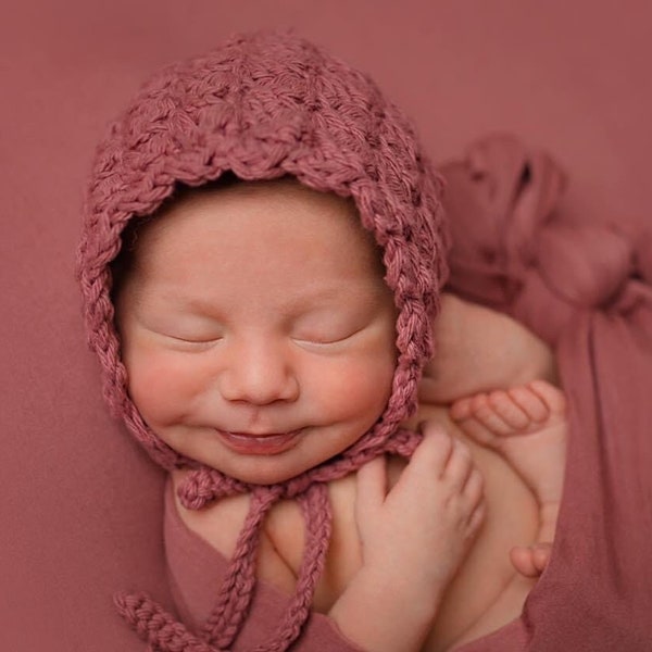 Crochet Pattern for Victorian Baby Bonnet Hat | 5 sizes | Crochet Baby Hat Pattern | DIY Tutorial | Baby Bonnet Crocheting Pattern