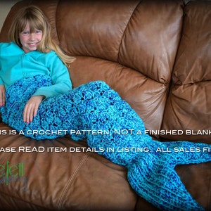 Crochet Pattern for Mermaid Tail Blanket | DIY Tutorial | Baby Prop Crocheting Pattern | Crochet Mermaid Tail | Mermaid Crocheting Pattern