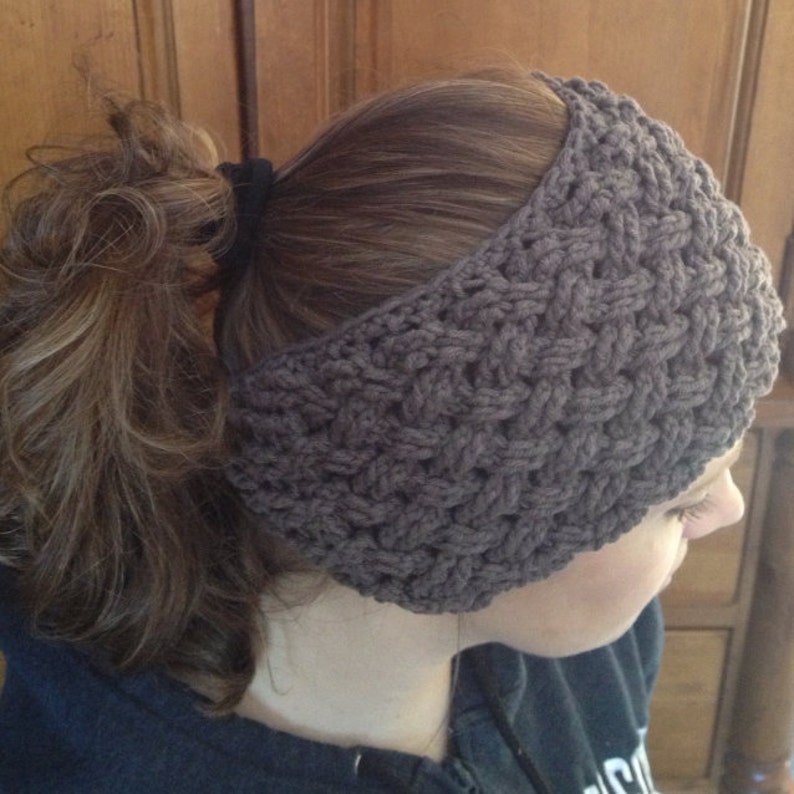 Crochet Pattern for Diagonal Weave Ear Warmer Headband | Etsy