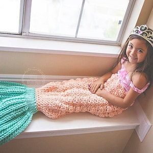 Crochet Pattern for Mermaid Tail Blanket DIY Tutorial Baby Prop Crocheting Pattern Crochet Mermaid Tail Mermaid Crocheting Pattern 画像 5