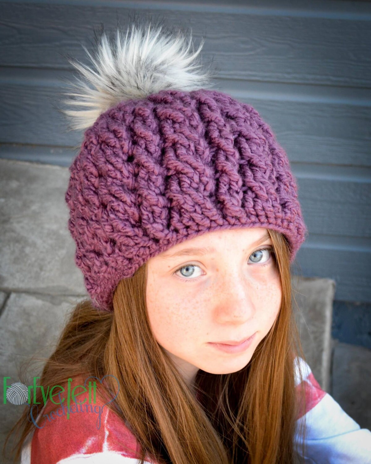 Crochet Pattern for Chunky Double Cable Beanie Hat | 5 Sizes | Crochet ...