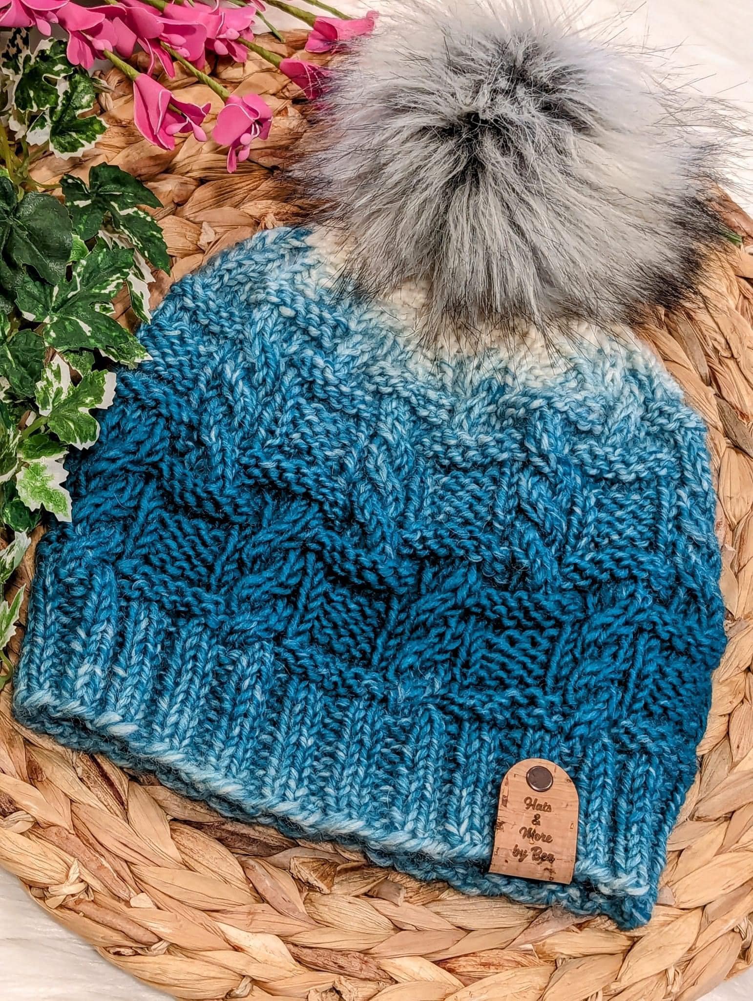 KNIT Pattern for Boxed Cables Beanie | Multiple Sizes | Knit Hat ...