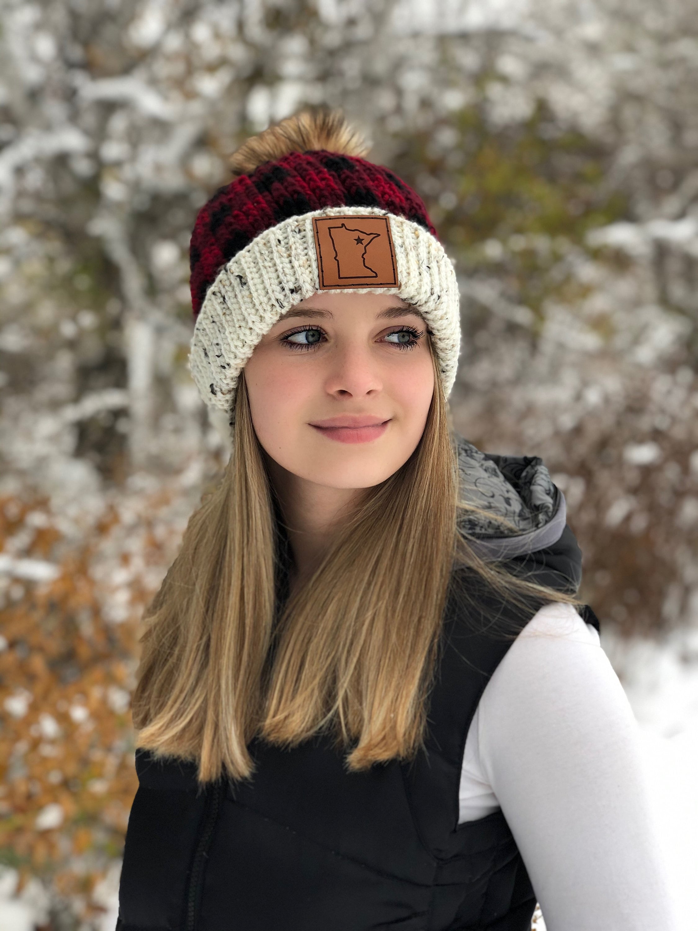 Buffalo Plaid Slouch Hat 