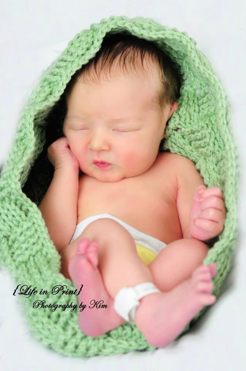 Crochet Pattern for Basket Weave Cocoon, Swaddle Sack, & Bowl, hat pattern NOT included Crochet Baby Pattern Baby Cocoon Crochet Pattern image 4