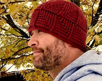 Crochet Pattern for Tri-Square Beanie Hat | 6 sizes | Crochet Hat Pattern | DIY Tutorial | Hat Crocheting Pattern