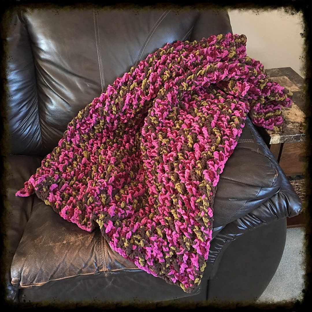 Crochet Pattern for Chunky Kylie Blanket Any Size DIY Written Tutorial