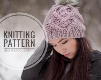 KNIT Pattern for Celtic Heart Beanie | Knitting Pattern PDF Instructions | DIY Written Tutorial | Hat Knitting Pattern | Knit Hat Pattern