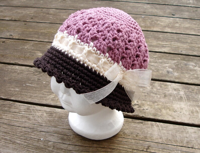 Crochet Pattern for Katrina Cloche Hat 5 sizes Crochet Hat Pattern DIY Tutorial Hat Crocheting Pattern image 3