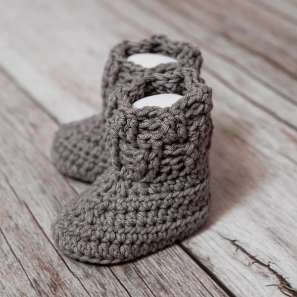 Crochet Pattern for Texture Weave Baby Booties  | 3 Sizes | Crochet Baby Booties Pattern | DIY Tutorial | Baby Shoes Crocheting Pattern