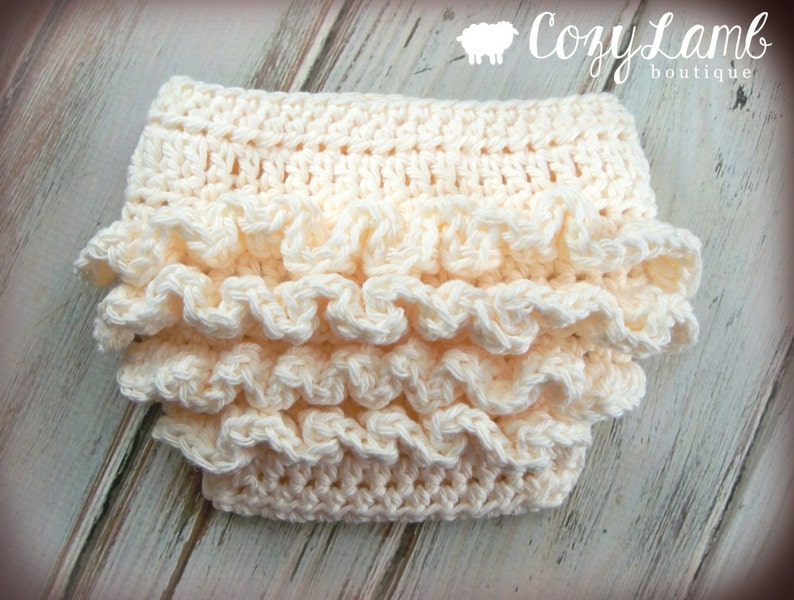 Crochet Pattern for Ruffle Bum Baby Diaper Cover 3 sizes Bonnet NOT included Crochet Diaper Cover Pattern Crocheting Pattern image 1