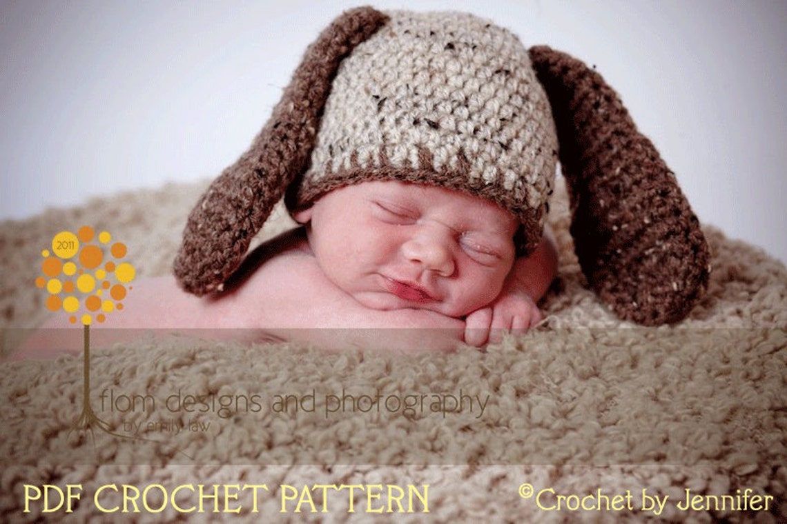 Crochet Pattern for Puppy Dog Hat | 5 Sizes | Crochet Hat Pattern | DIY ...