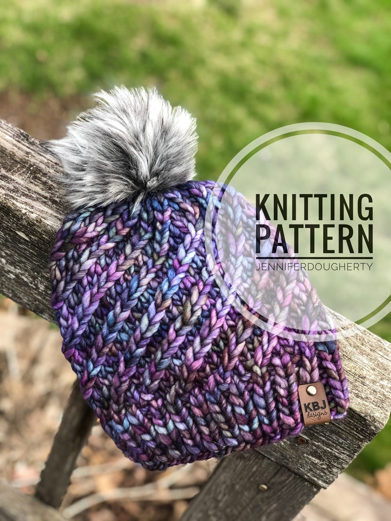 KNIT Pattern for Alpine Swirl Hat Knitting Pattern PDF Instructions DIY Written Tutorial Hat Knitting Pattern Knit Hat Pattern image 1