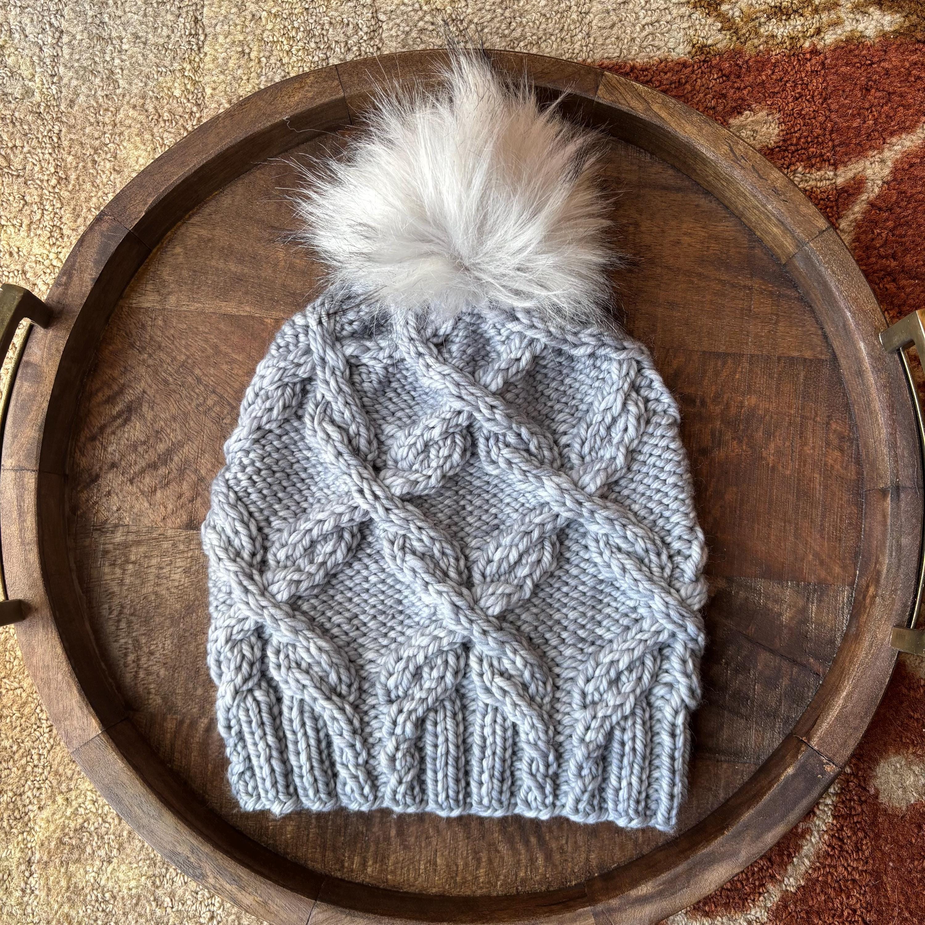 KNIT Pattern for Double Cross Beanie | 2 Sizes | Knit Hat Pattern