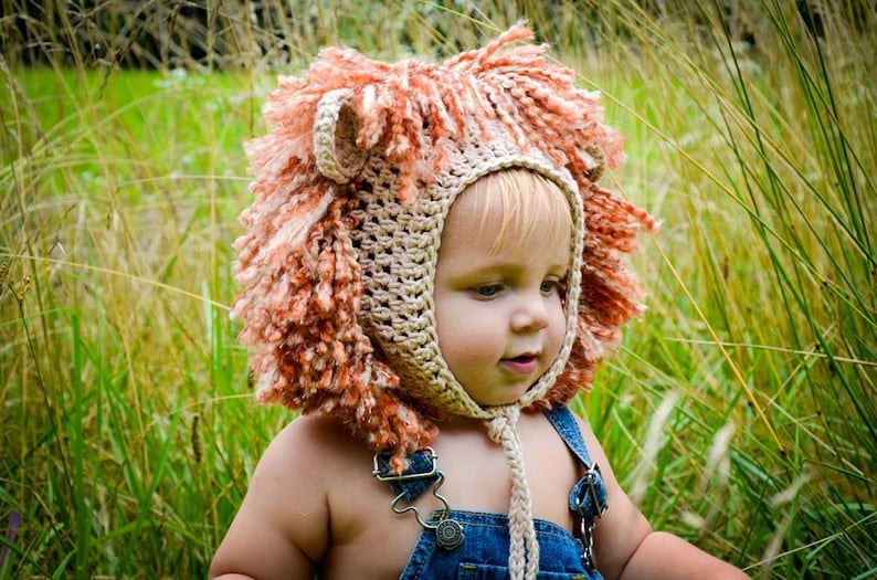 Crochet Pattern for Lion and Lioness Baby Hat 7 Sizes Etsy UK