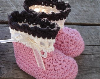 Crochet Pattern for Katrina Baby Booties  | 3 Sizes | Crochet Baby Booties Pattern | DIY Tutorial | Baby Shoes Crocheting Pattern
