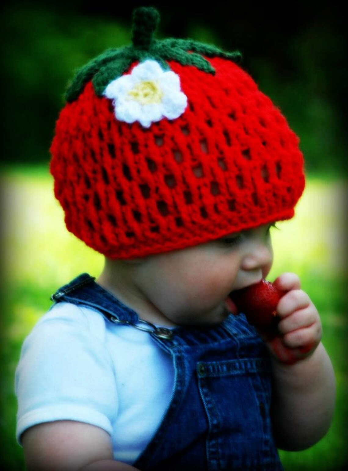 Crochet Pattern for Berrylicious Strawberry Beanie Hat 6 Etsy