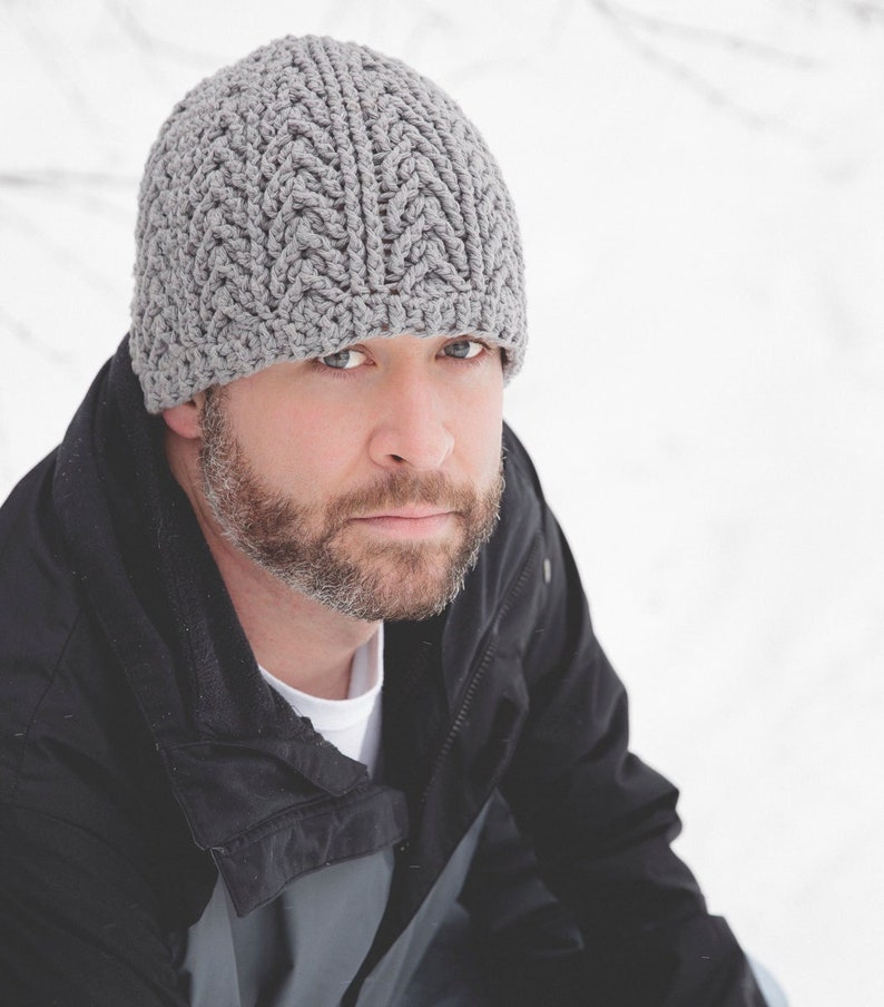 Crochet Pattern for Arrowhead Beanie Hat 6 sizes baby large adult Mens Hat Crochet Pattern Mens or Unisex Hat Crocheting Pattern image 1