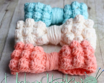 Set of 3 Crochet Patterns for Crochet Bow Pattern Pack  | Multiple Sizes | Crochet Bow Pattern | DIY Tutorial | Hat Accessory Pattern