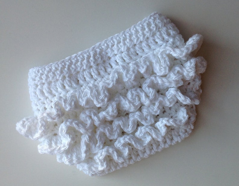 Crochet Pattern for Ruffle Bum Baby Diaper Cover 3 sizes Bonnet NOT included Crochet Diaper Cover Pattern Crocheting Pattern image 3