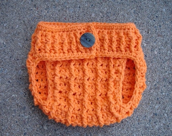 Crochet Pattern for Pumpkin Diaper Cover  | 4 sizes | Crochet Baby Diaper Cover Pattern | DIY Tutorial | Baby Diaper Wrap Crocheting Pattern