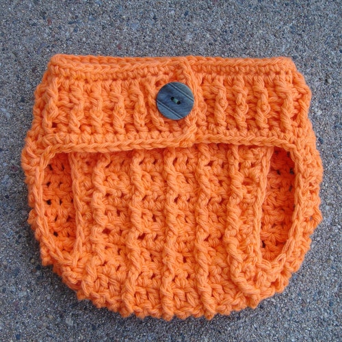 Crochet Pattern for Pumpkin Diaper Cover 4 Sizes Crochet - Etsy