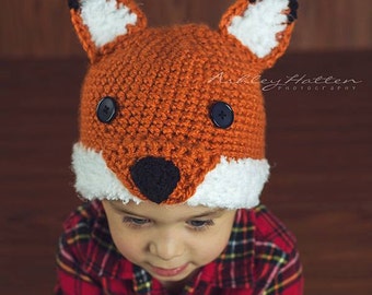 Crochet Pattern for Woodland Fox or Wolf Hat | 6 sizes | Crochet Hat Pattern | DIY Tutorial | Hat Crocheting Pattern